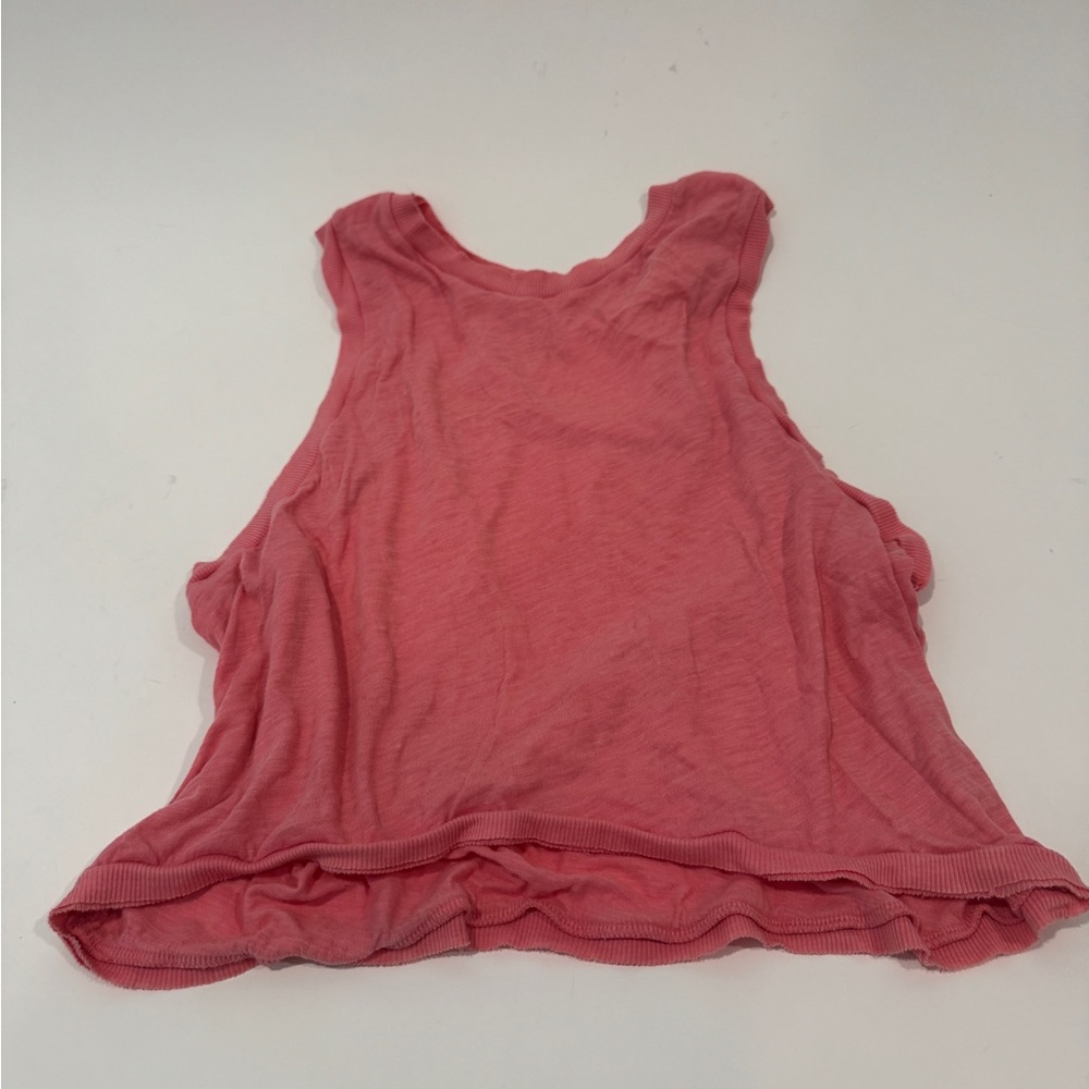 FP Movement Pink Crop Tank Top with Cut Out